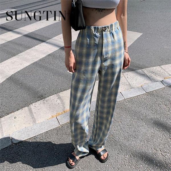 sungtin high street women plaid wide leg pants waist korean harajuku soft slim retro trousers streetwear women's & capris, Black;white
sungtin high street women plaid wide leg pants waist korean harajuku soft slim retro trousers streetwear women's & capris, Black;white