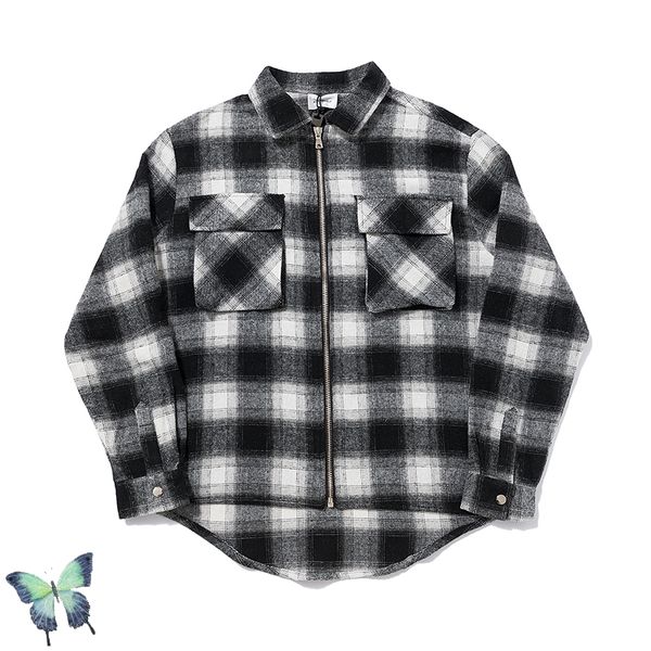 men women autumn winter zipper coat fashion lattice shirt high-end flannel fabric, White;black
men women autumn winter zipper coat fashion lattice shirt high-end flannel fabric, White;black