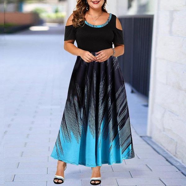 party dresses plus size women's clothes gradient off-shoulder casual dress elegant draped fashion evening long 2021 arrivals, White;black
party dresses plus size women's clothes gradient off-shoulder casual dress elegant draped fashion evening long 2021 arrivals, White;black