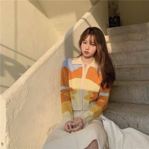women's knits & tees 2021 spring cardigan woman's vintage turtleneck long sleeve korean knitted, White
women's knits & tees 2021 spring cardigan woman's vintage turtleneck long sleeve korean knitted, White