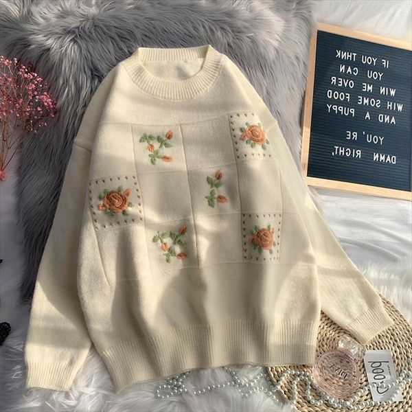 vintage embroidery winter women pullover womens sweater oversize korean harajuku clothing loose knit jumper kawaii ulzzang knitwear, White;black
vintage embroidery winter women pullover womens sweater oversize korean harajuku clothing loose knit jumper kawaii ulzzang knitwear, White;black