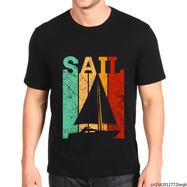 men's t-shirts sailboat vintage t shirt, White;black
men's t-shirts sailboat vintage t shirt, White;black