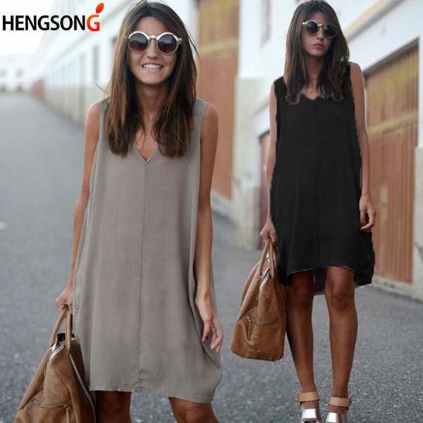 summer women casual irregular dresses solid color v-neck sleeveless clothing for female clothes vestidos, Black;gray
summer women casual irregular dresses solid color v-neck sleeveless clothing for female clothes vestidos, Black;gray