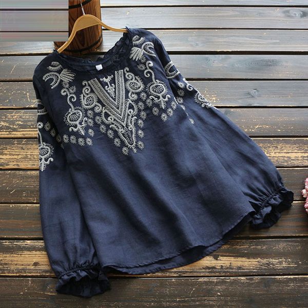 dress spring fall arts style women long sleeve vintage tshirt embroidered loose cotton flax shirt femme plus size d455, Black;gray
dress spring fall arts style women long sleeve vintage tshirt embroidered loose cotton flax shirt femme plus size d455, Black;gray