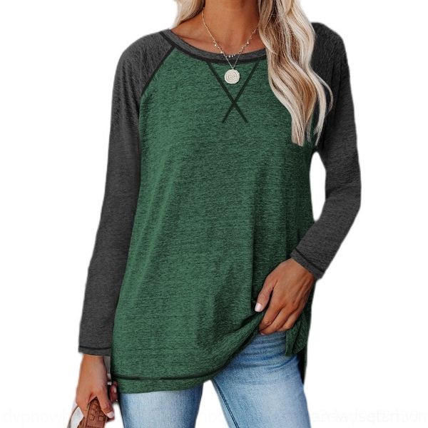 663g beizet-women's round neck long sleeve color contrast t-shirt in autumn and winter 2021 women's t-shirt, White
663g beizet-women's round neck long sleeve color contrast t-shirt in autumn and winter 2021 women's t-shirt, White