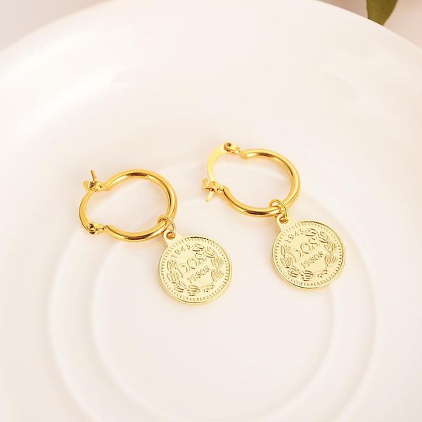 hoop & huggie 2021 gold color coins earrings for women vintage simple design drop statement earring elegant arab african jewelry, Golden;silver
hoop & huggie 2021 gold color coins earrings for women vintage simple design drop statement earring elegant arab african jewelry, Golden;silver