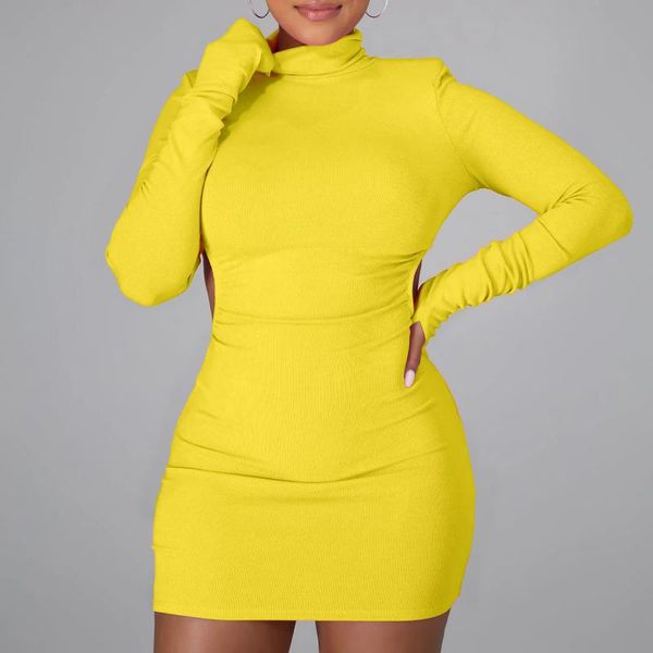 casual dresses high neck woman dress winter solid color for women long sleeve knitted open back party vestido de mujer, Black;gray
casual dresses high neck woman dress winter solid color for women long sleeve knitted open back party vestido de mujer, Black;gray