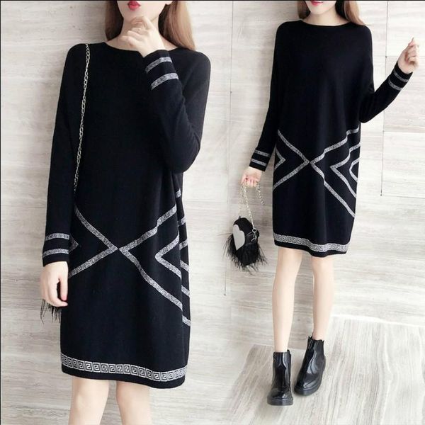 spring autumn ethnic style dress women loose look thin long sleeve base casual dresses, Black;gray 
spring autumn ethnic style dress women loose look thin long sleeve base casual dresses, Black;gray
