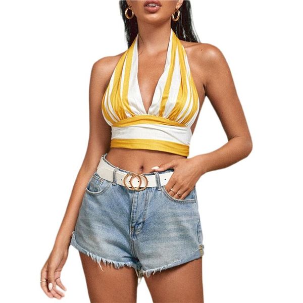 women's tanks & camis halter crop deep v neck sleeveless backless striped print tie dye camisole, White
women's tanks & camis halter crop deep v neck sleeveless backless striped print tie dye camisole, White
