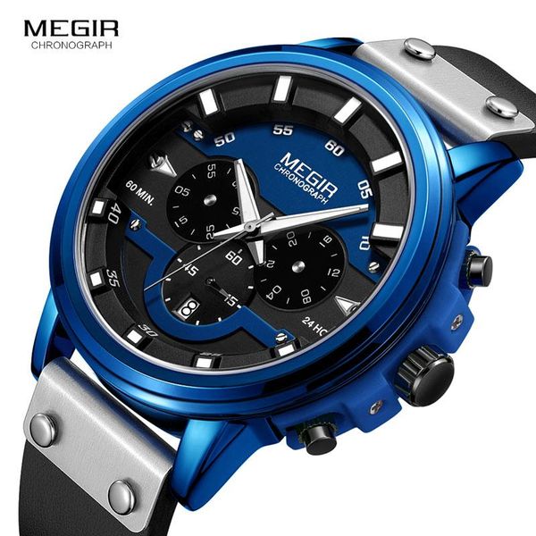 wristwatches 2021 megir men's fashion sport watches men quartz analog date clock man leather military waterproof watch relogio masculin, Slivery;brown
wristwatches 2021 megir men's fashion sport watches men quartz analog date clock man leather military waterproof watch relogio masculin, Slivery;brown