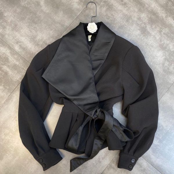 women's jackets fabpop 2021 autumn fashion tide long puff sleeve turn down collar bandage slim black coat women jacket gc204, Black;brown
women's jackets fabpop 2021 autumn fashion tide long puff sleeve turn down collar bandage slim black coat women jacket gc204, Black;brown
