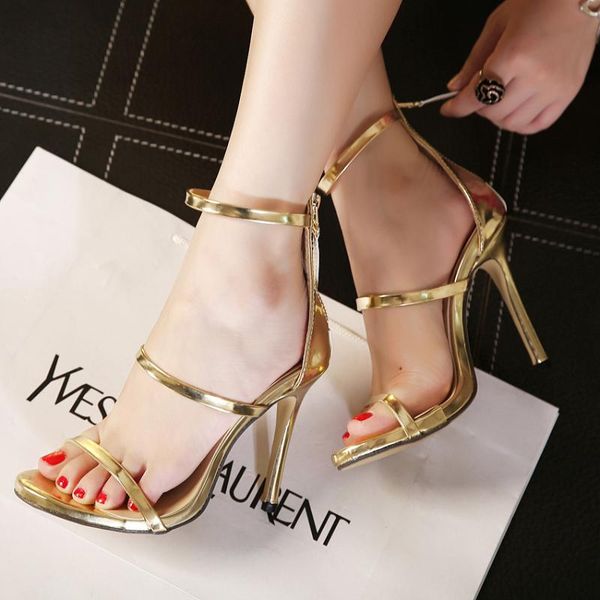 women 11cm high heels strap luxury sandals roman nude gold fetish lady gladiators summer stiletto stripper shoes, Black
women 11cm high heels strap luxury sandals roman nude gold fetish lady gladiators summer stiletto stripper shoes, Black