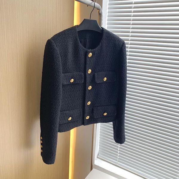 women's jackets korean fashion streetwear women 2021 casual o-neck black tweed jacket autumn winter wool coats chaqueta mujer, Black;brown
women's jackets korean fashion streetwear women 2021 casual o-neck black tweed jacket autumn winter wool coats chaqueta mujer, Black;brown
