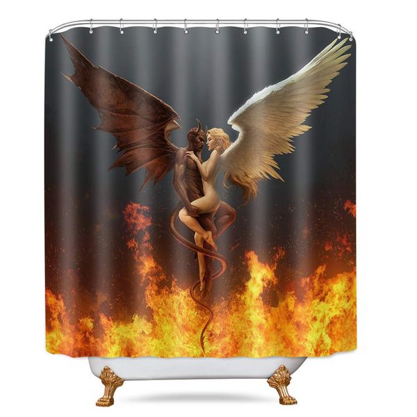 tersum angel devil shower curtain angel demon satan entwined in flame bathing shower curtain machine washable fabric home
tersum angel devil shower curtain angel demon satan entwined in flame bathing shower curtain machine washable fabric home