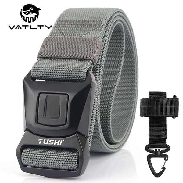 elastic tactical belt rust-proof metal quick release buckle military nylon belts for men strong outdoor sports waist support, Black;gray
elastic tactical belt rust-proof metal quick release buckle military nylon belts for men strong outdoor sports waist support, Black;gray