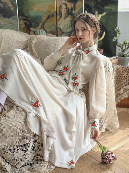 casual dresses summer spring shirts women vintage elegant mori girl sweet long sleeve embroidery loose allmatch blouses with ties yt15, Black;gray
casual dresses summer spring shirts women vintage elegant mori girl sweet long sleeve embroidery loose allmatch blouses with ties yt15, Black;gray