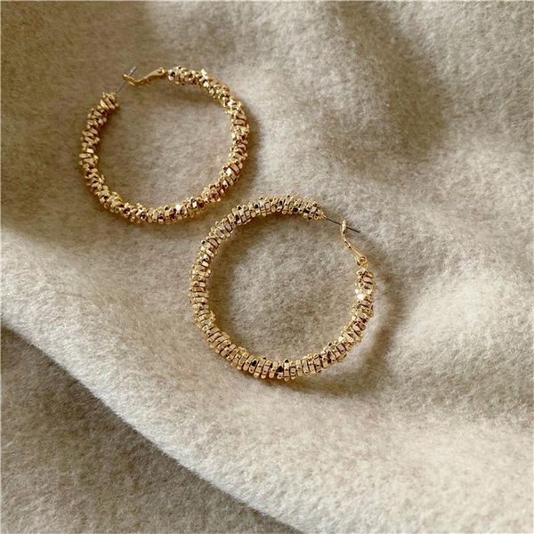 hoop & huggie 2021 s925 wowen bright gold frosted premium high-class big round earrings, Golden;silver
hoop & huggie 2021 s925 wowen bright gold frosted premium high-class big round earrings, Golden;silver
