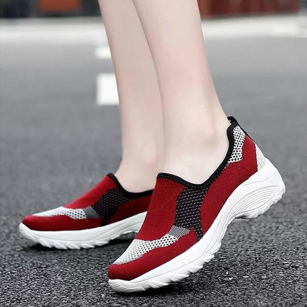 dress shoes women summer pumps chunky mid heels wedges soft woman breathable mesh sneakers slip on female mujer sapato feminino d1222, Black
dress shoes women summer pumps chunky mid heels wedges soft woman breathable mesh sneakers slip on female mujer sapato feminino d1222, Black