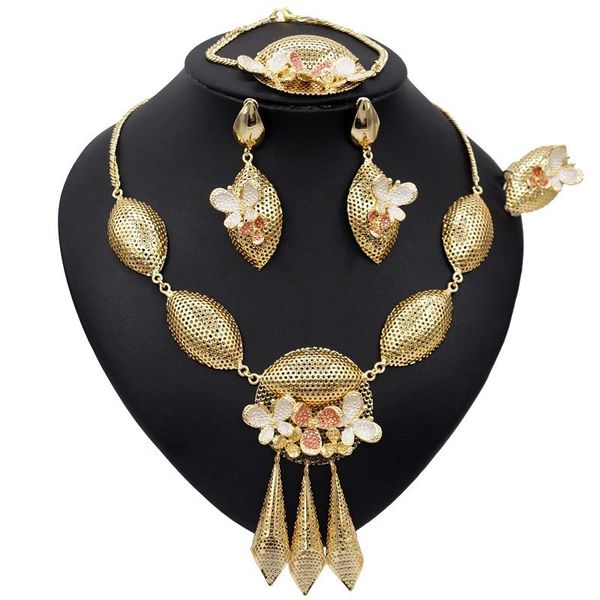 earrings & necklace yulaili wedding jewelery set bridal accessories for women pendant chain bracelet ring dubai gold jewelry sets, Silver
earrings & necklace yulaili wedding jewelery set bridal accessories for women pendant chain bracelet ring dubai gold jewelry sets, Silver