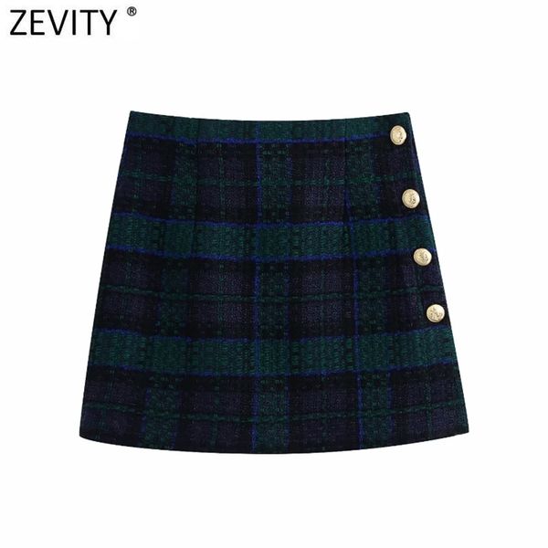 women vintage plaid print tweed woolen back zipper slim mini skirt faldas mujer lady side buttons chic skirts qun692 210416, Black
women vintage plaid print tweed woolen back zipper slim mini skirt faldas mujer lady side buttons chic skirts qun692 210416, Black