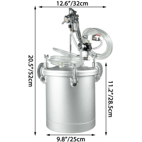 professional spray guns vevor paint tank 2.5 gallon pressure pot max 30 psi 10l air and fluid hoses
professional spray guns vevor paint tank 2.5 gallon pressure pot max 30 psi 10l air and fluid hoses