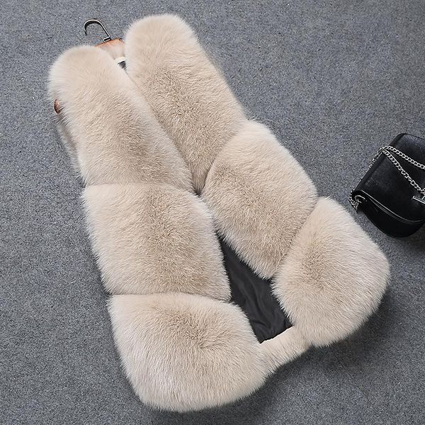 women's fur & faux real vest women clothes autumn winter warm long vests korean elegant slim coat chalecos para mujer zl518, Black
women's fur & faux real vest women clothes autumn winter warm long vests korean elegant slim coat chalecos para mujer zl518, Black