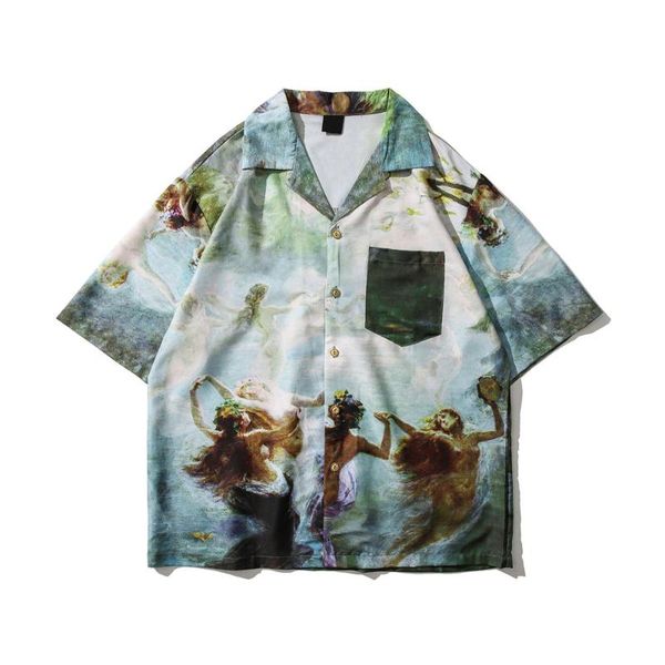 men's casual shirts full printed hawaiian shirt men turn-down collar, White;black
men's casual shirts full printed hawaiian shirt men turn-down collar, White;black