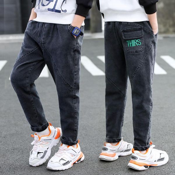 letters jean spring autumn boy trousers pants capris kids children clothing denim school outdoor straight kids clothes spor jeans, Blue
letters jean spring autumn boy trousers pants capris kids children clothing denim school outdoor straight kids clothes spor jeans, Blue