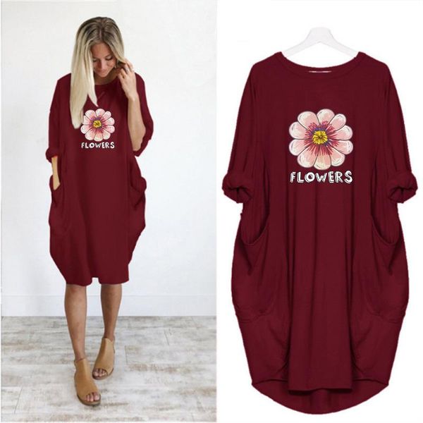 autumn women's dresses pink flowers printed pockets mid-length dress loose multi-color large-size party daily early casual, Black;gray
autumn women's dresses pink flowers printed pockets mid-length dress loose multi-color large-size party daily early casual, Black;gray