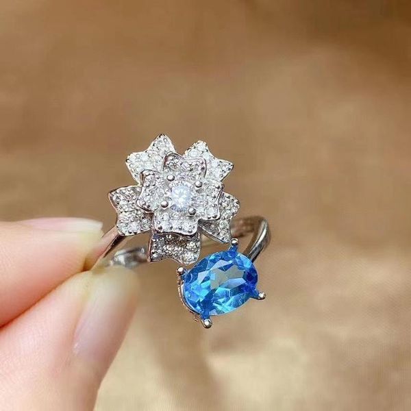 cluster rings fine jewelry natural blue z 925 sterling silver elegant women gemstone ring support test selling, Golden;silver
cluster rings fine jewelry natural blue z 925 sterling silver elegant women gemstone ring support test selling, Golden;silver
