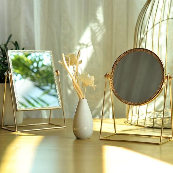 mirrors light luxury retro european metal gold home desksquare round mirror dormitory makeup lb10281
mirrors light luxury retro european metal gold home desksquare round mirror dormitory makeup lb10281
