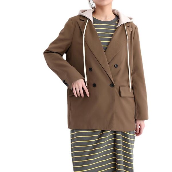 women's suits & blazers women khaki double breasted big size hooded long sleeve loose fit jacket fashion spring autumn 2021 blazer, White;black
women's suits & blazers women khaki double breasted big size hooded long sleeve loose fit jacket fashion spring autumn 2021 blazer, White;black