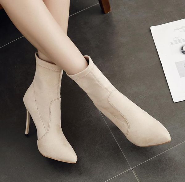 boots 2021 autumn winter women stretch fabric thin heels fashion ankle high shoes woman sapatos, Black
boots 2021 autumn winter women stretch fabric thin heels fashion ankle high shoes woman sapatos, Black