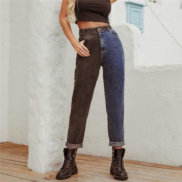 fashion women high waist color block jeans stylish pants casual long trousers skinny fitting bottoms for ladies female women's & capris, Black;white
fashion women high waist color block jeans stylish pants casual long trousers skinny fitting bottoms for ladies female women's & capris, Black;white