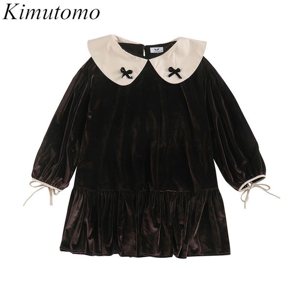 kimutomo bow peter pan collar velvet dresses women spring female lantern sleeve high waist mini vestidos retro 210521, Black;gray
kimutomo bow peter pan collar velvet dresses women spring female lantern sleeve high waist mini vestidos retro 210521, Black;gray