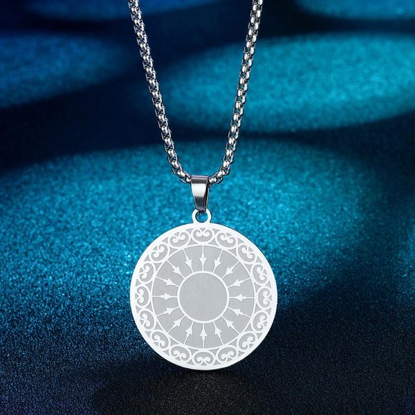 pendant necklaces gold plated spiritual mandala necklace for women tantra sacred buddhism stainless steel jewelry amulet men neckalce, Silver
pendant necklaces gold plated spiritual mandala necklace for women tantra sacred buddhism stainless steel jewelry amulet men neckalce, Silver