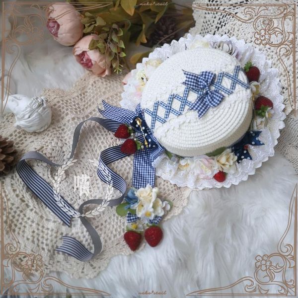party masks vintage gorgeous handmade lolita original flat hat headwear strawberry blue plaid sweet charlie pastoral style small top
party masks vintage gorgeous handmade lolita original flat hat headwear strawberry blue plaid sweet charlie pastoral style small top