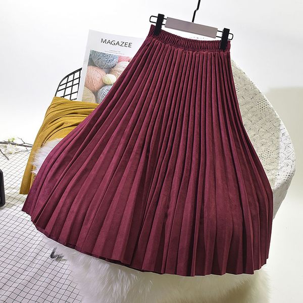 skirts women elegant high waist maxi skirt casual autumn suede long pleated female vintage saia street zls0, Black
skirts women elegant high waist maxi skirt casual autumn suede long pleated female vintage saia street zls0, Black