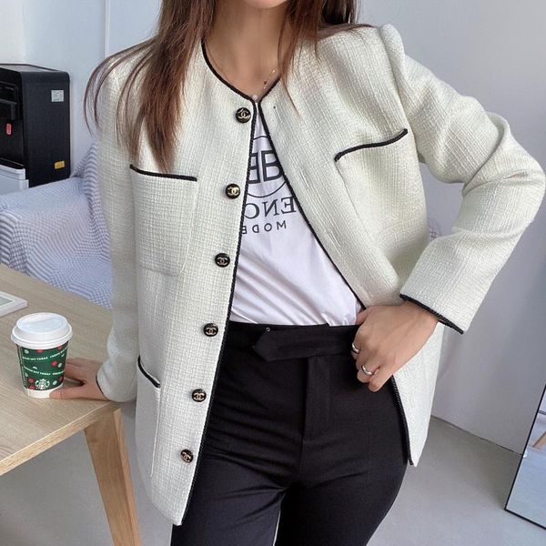 women's jackets early spring 2021 white fragrance and autumn tweed short slim cardigan, Black;brown
women's jackets early spring 2021 white fragrance and autumn tweed short slim cardigan, Black;brown