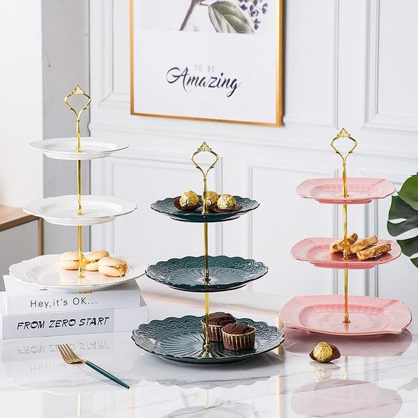 nordic style candy plate 3 tier ceramic cake stand wedding plates party tableware solid color gloden border snack dishes &
nordic style candy plate 3 tier ceramic cake stand wedding plates party tableware solid color gloden border snack dishes &