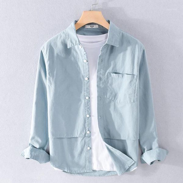 men's casual shirts 2021 design long-sleeved pure cotton shirt men trendy light blue for camisa chemise, White;black
men's casual shirts 2021 design long-sleeved pure cotton shirt men trendy light blue for camisa chemise, White;black