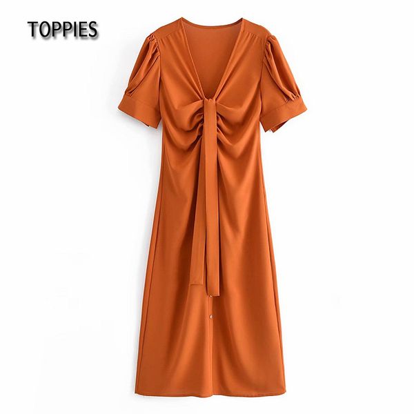 ies orange midi dress for woman summer short sleeve t-shirt dress pleated with ribbon wood button 210412, Black;gray
ies orange midi dress for woman summer short sleeve t-shirt dress pleated with ribbon wood button 210412, Black;gray