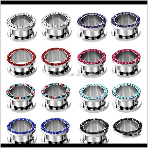 2pcs steel plugs and tunnels piercings crystal screw fit flesh tunnel expanders stretching plug ear body jewlery riybu nc16z, Silver
2pcs steel plugs and tunnels piercings crystal screw fit flesh tunnel expanders stretching plug ear body jewlery riybu nc16z, Silver