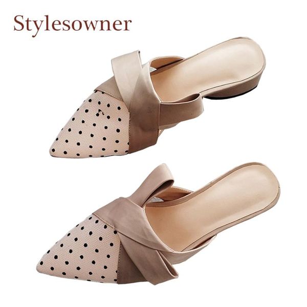 slippers stylesowner polka dot mesh baotou slides ladies outside silk bowtie patchworh 4cm chunky heel mules shoes faminino, Black
slippers stylesowner polka dot mesh baotou slides ladies outside silk bowtie patchworh 4cm chunky heel mules shoes faminino, Black