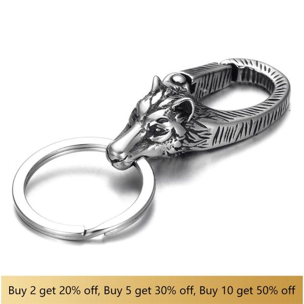 keychains stainless steel key chains men's wolf head spring fastener ring unique car keychain finder accessories, Silver
keychains stainless steel key chains men's wolf head spring fastener ring unique car keychain finder accessories, Silver