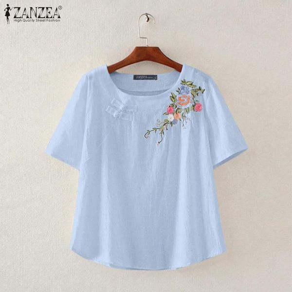 women's blouses & shirts 2021 summer womens blouse zanzea floral embroidered tunic fashion loose short sleeve blusa casual o neck cott, White
women's blouses & shirts 2021 summer womens blouse zanzea floral embroidered tunic fashion loose short sleeve blusa casual o neck cott, White