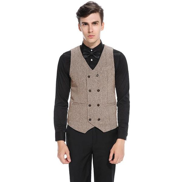 men's vests waistcoat wool tweed slim fit leisure cotton suit vest gentleman herringbone pattern beckham business brown wedding groom, Black;white
men's vests waistcoat wool tweed slim fit leisure cotton suit vest gentleman herringbone pattern beckham business brown wedding groom, Black;white