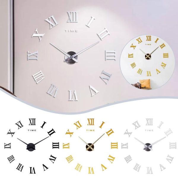 large wall quartz needle clock mirror art sticker 3d diy acrylic roman numerals living room decoration home decor clocks
large wall quartz needle clock mirror art sticker 3d diy acrylic roman numerals living room decoration home decor clocks
