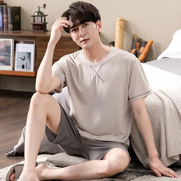 men's sleepwear 2021 summer men pajamas short sleeve male pajama set modal cotton for suit homewear plus size 4xl, Black;brown
men's sleepwear 2021 summer men pajamas short sleeve male pajama set modal cotton for suit homewear plus size 4xl, Black;brown