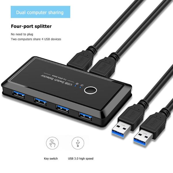 hubs 2x4 usb 3.0 sharing switch selector 2 port pcs 4 devices for keyboard mouse printer
hubs 2x4 usb 3.0 sharing switch selector 2 port pcs 4 devices for keyboard mouse printer